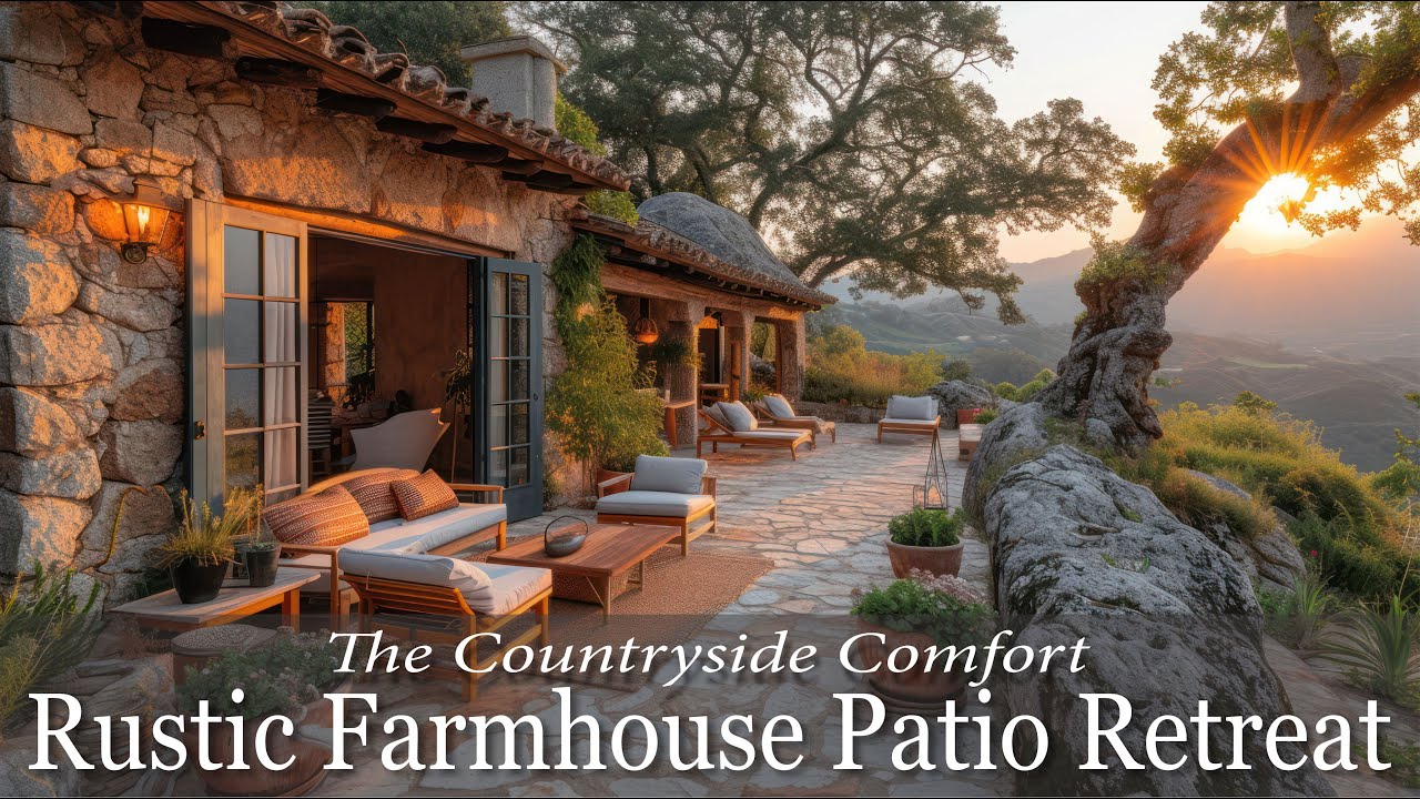 Countryside Comfort: A Rustic Farmhouse Patio Retreat