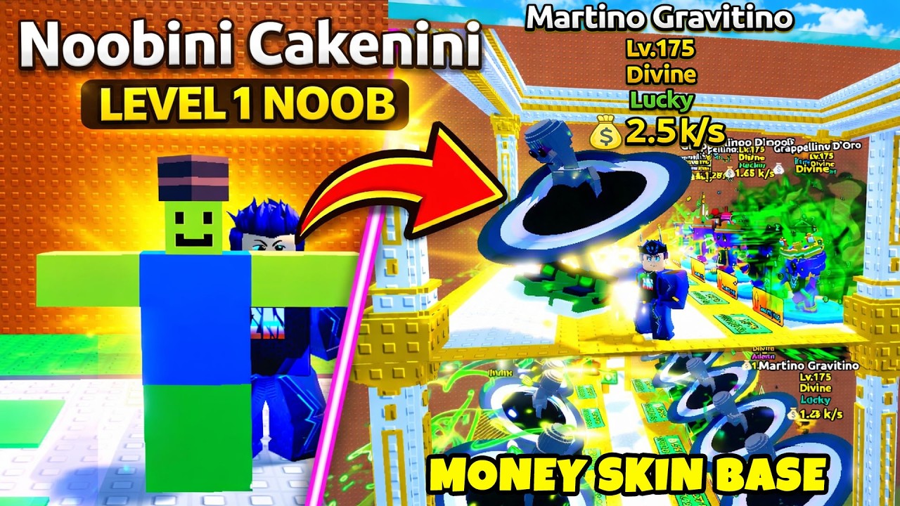 I got a FULL TEAM of Max Level Divine Brainrots and Money Skin Base in Escape Tsunami for Brainrots!