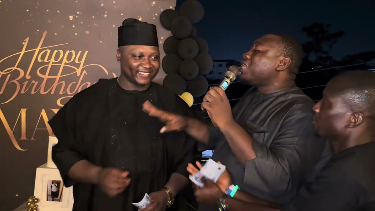 AJOBIEWE CHANTS FOR TAWA AJISEFINNI’S HUSBAND AT HIS 42ND BIRTHDAY CELEBRATION