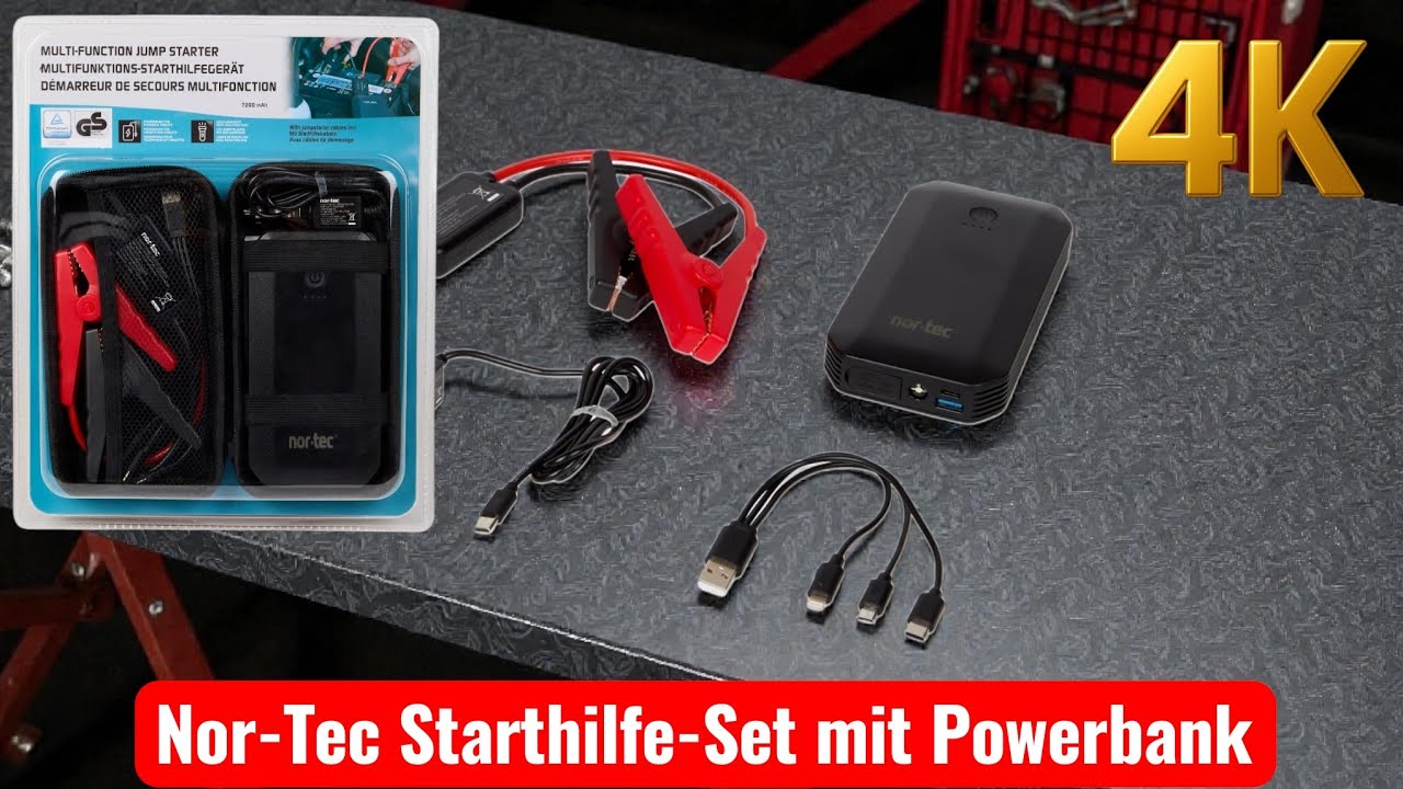 Nor tec  multi function jump starter 7200 mah  обзор Nor Tec Starthilfe Set mit Powerbank