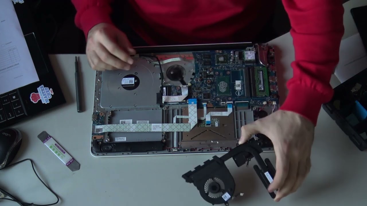 Dell Inspiron 15 5567 P66F  Disassembly and fan replacement / Demontaż laptopa i wentylatora