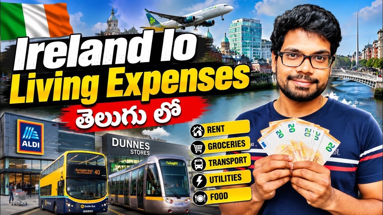 Cost of Living Ireland| Living Expenses| Telugu  || #irelandteluguvlogs #studentlife #livingexpenses