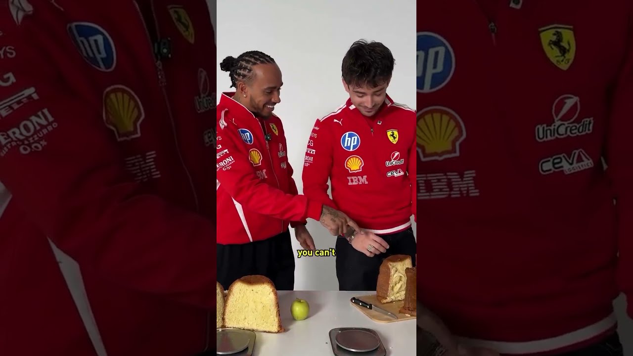 Lewis Hamilton vs Charles Leclerc Cutting Challenge 🍎