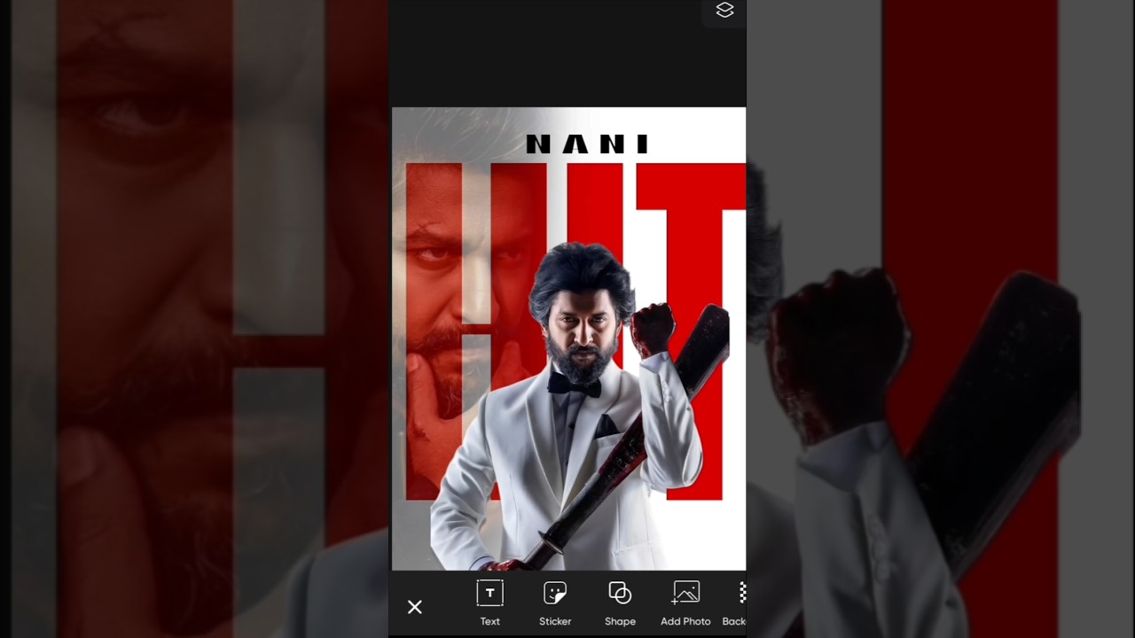 HIT movie poster editing tutorials #shorts #posterdesigntutorial