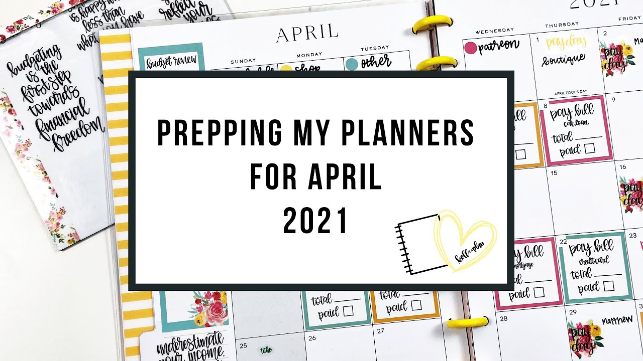 April 2021 Planner Prep