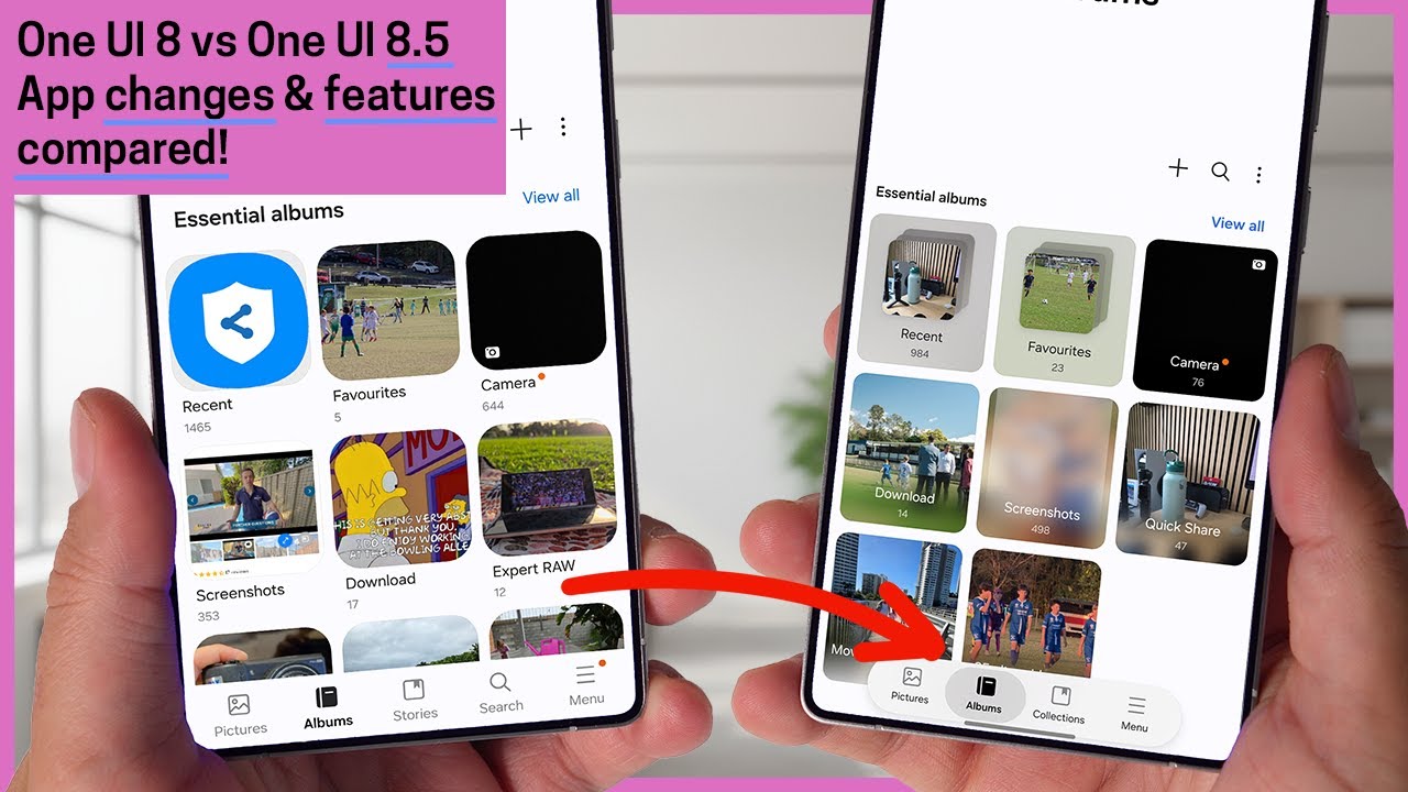 One UI 8.5 и 8.0 &mdash; сравнение обновлений приложений и новых функций!
