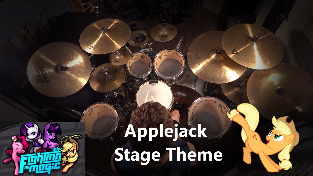 MLP Fighting Is Magic - Applejack Stage Theme (drum cover)