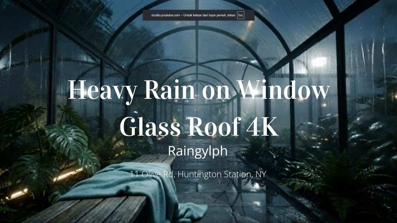 You Will Sleep in 5 Minutes — Heavy Rain on Window Glass Roof 4K