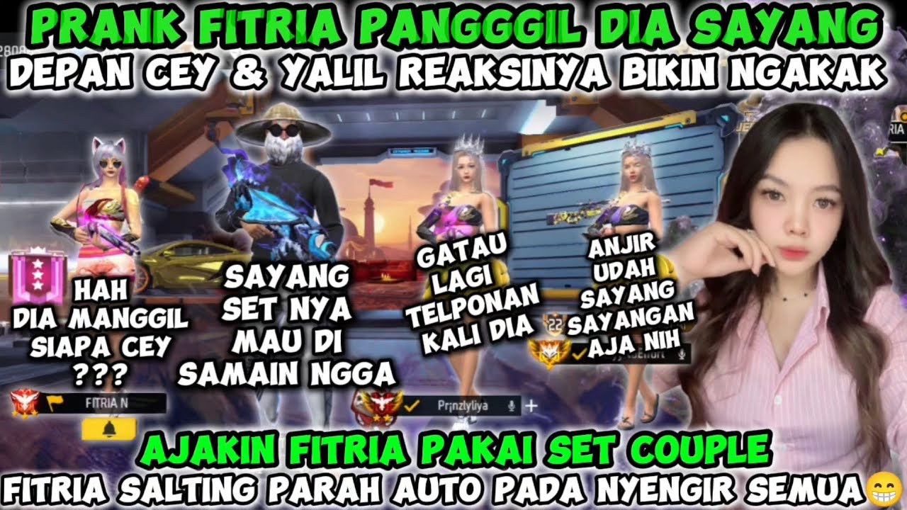 PRANK FITRIA PANGGIL DIA SAYANG DEPAN CEY & YALIL 😍 REAKSINYA LUCU BIKIN BAPER AUTO PADA NYENGIR😁🤣