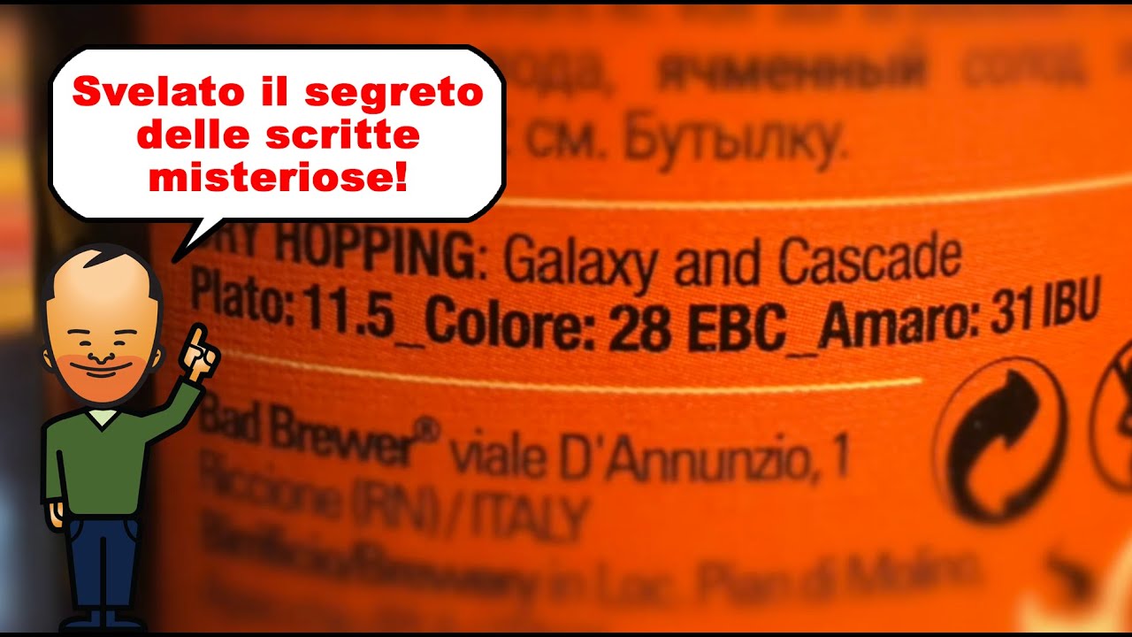 IBU... PLATO... EBC... Facciamo chiarezza! Le etichette delle birre!