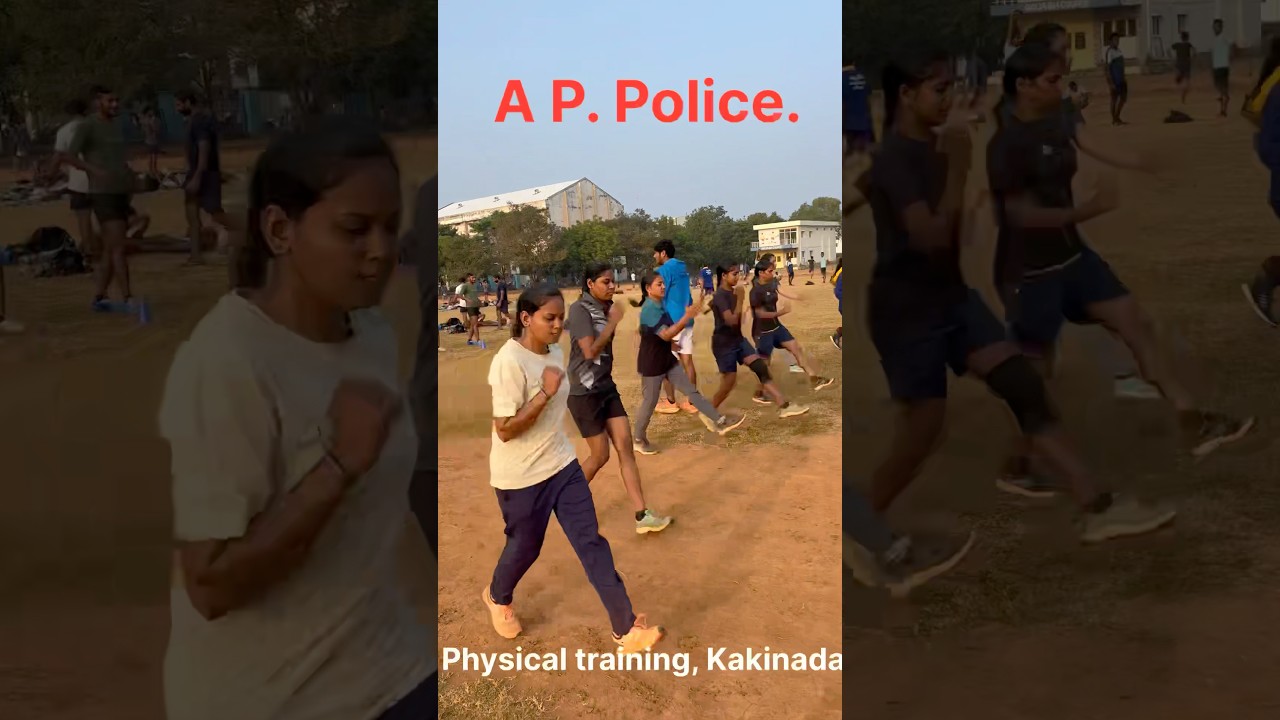 AP police physical training, Kakinada#1600meter#Long jump#100msprint#army