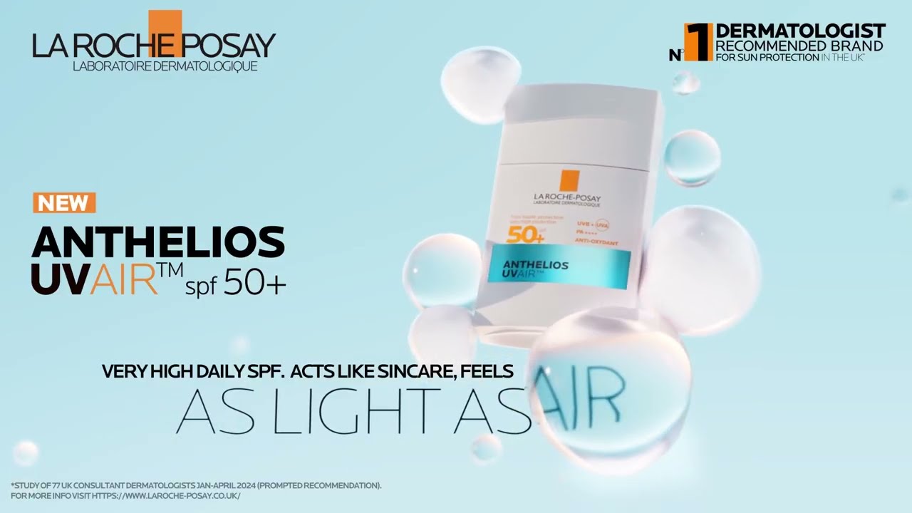 NEW Anthelios UVAIR&trade; spf50+. Acts Like Skincare, Feels as Light as Air