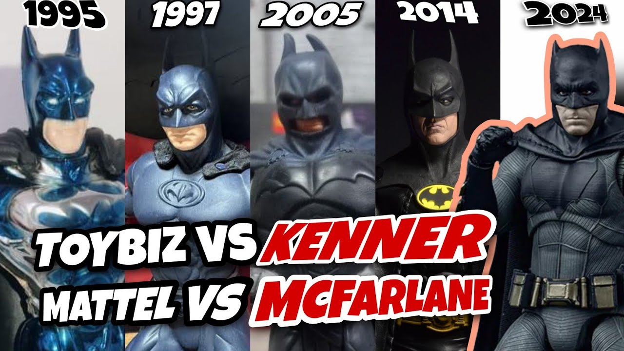 La EVOLUCION de las FIGURAS del BATMAN CINEMATOGRAFICO! RESUMEN Kenner Mattel Mafex Mcfarlane Toys