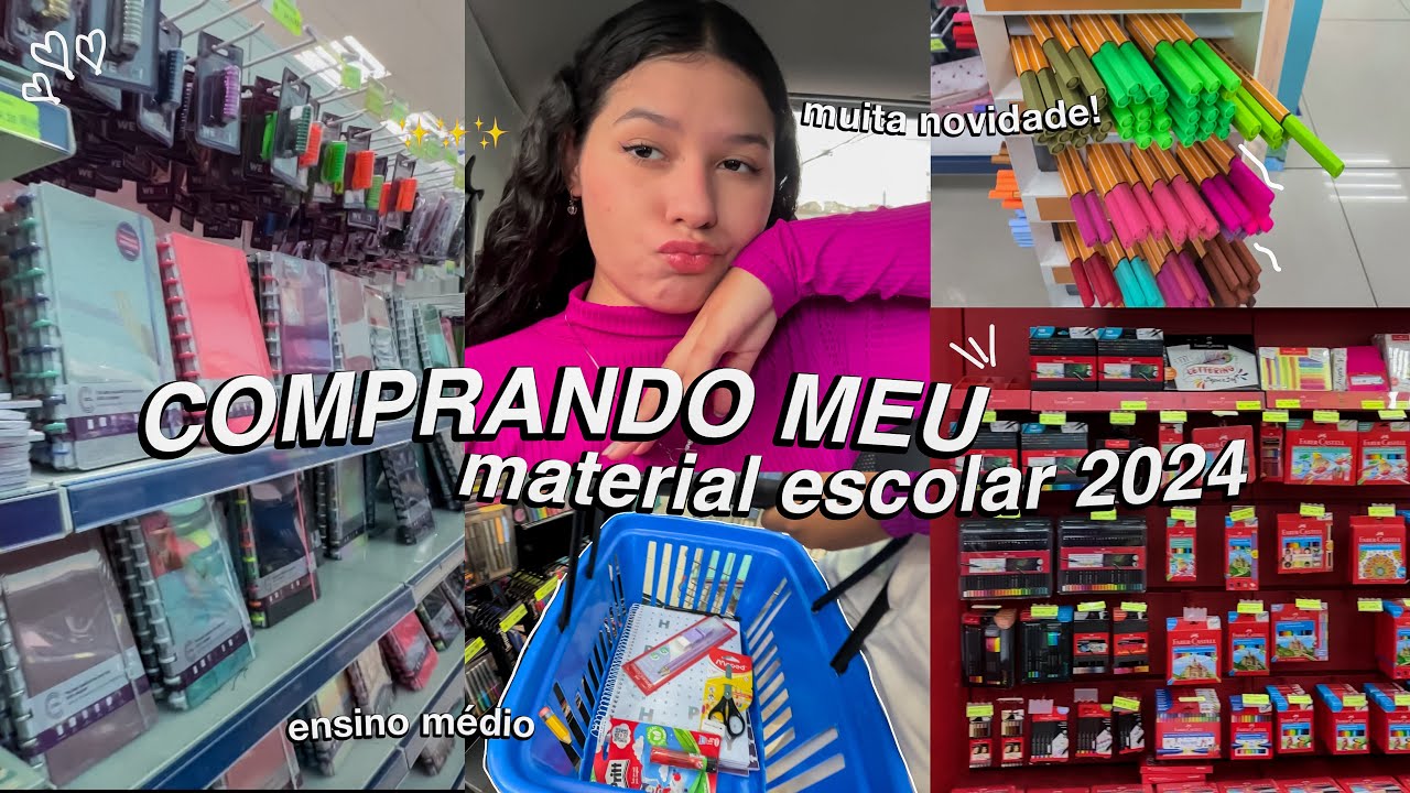 COMPRANDO MEU MATERIAL ESCOLAR 2024 - ensino médio