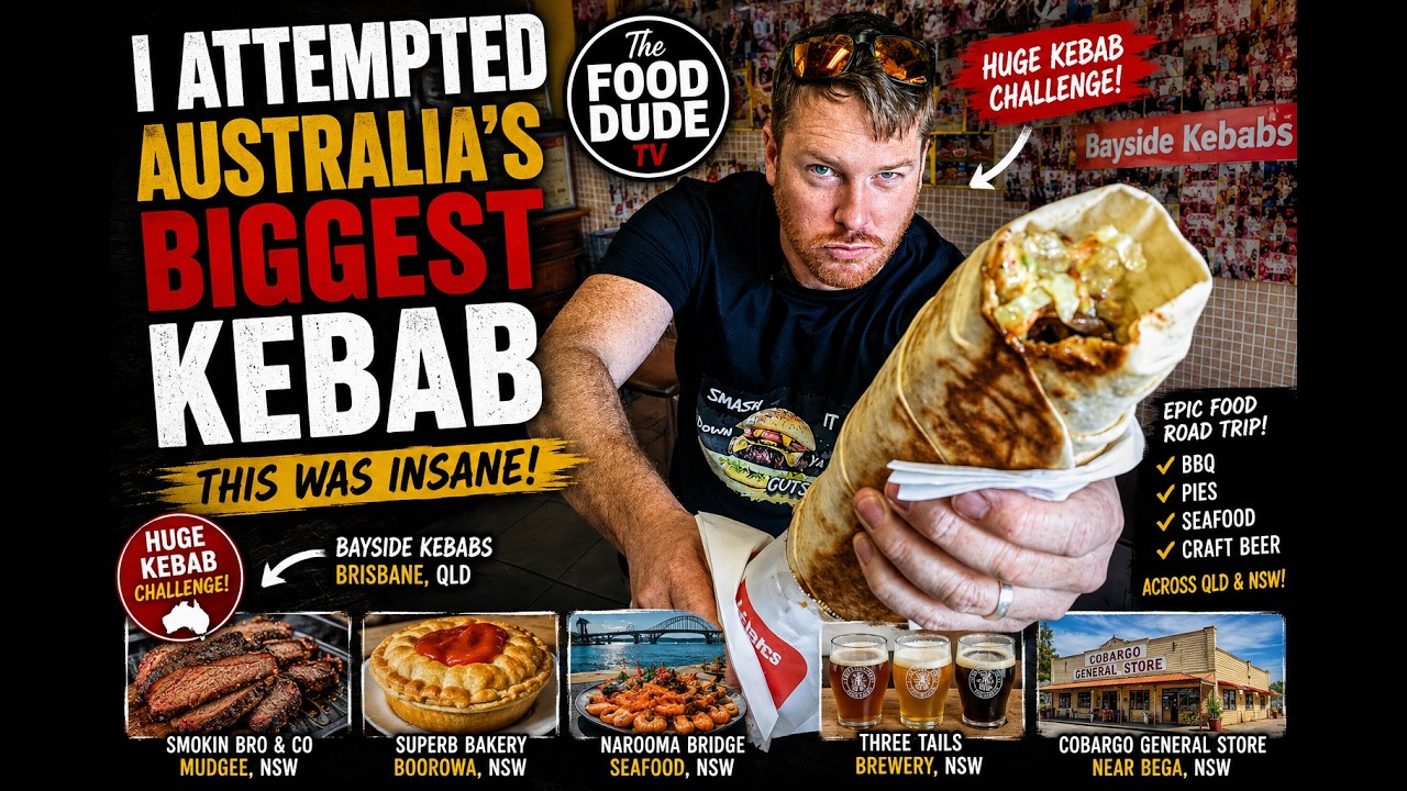 I Took on Australia&rsquo;s BIGGEST Kebab 🥙🔥  The Food Dude S2 Episode 2  NSW & QLD