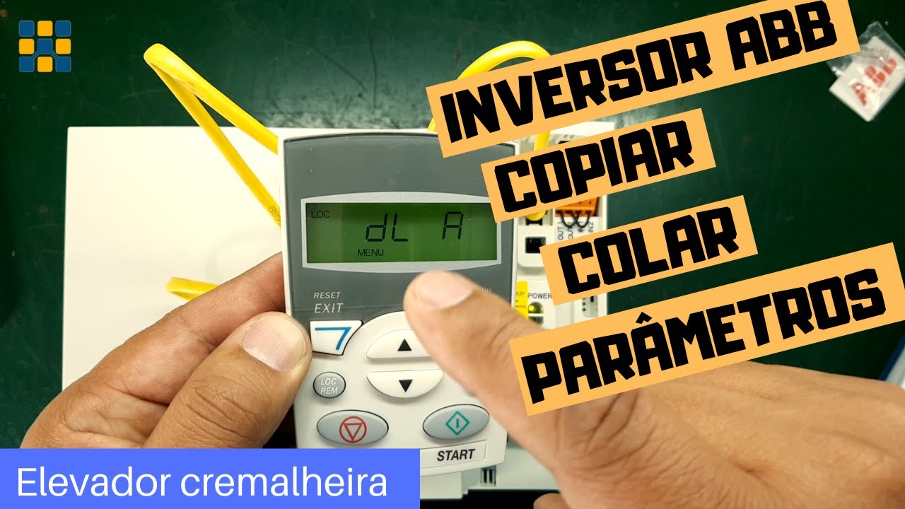 INVERSOR ABB COPIAR E COLAR PARÂMETROS IHM CPC