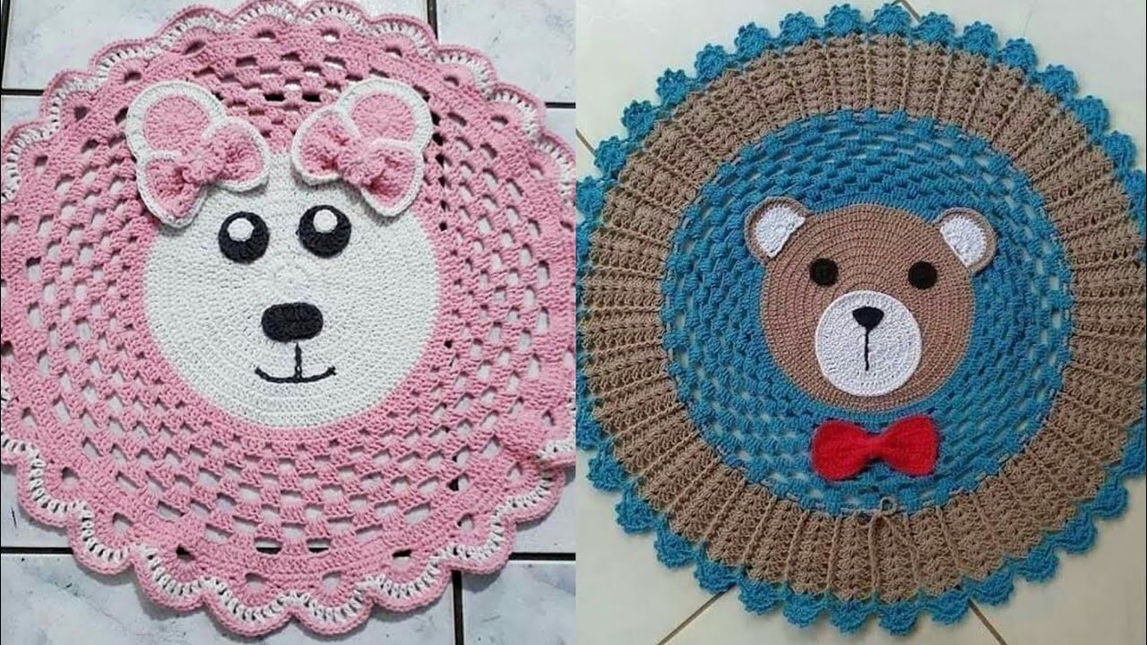 Most beautiful and unique crochet animal rugs ideas for kids room decoration