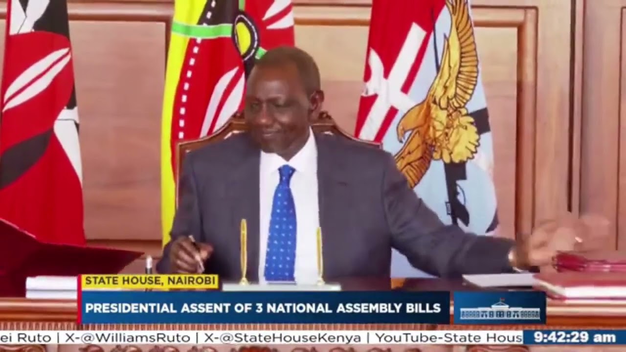 PRES RUTO SIGNING PRESIDENTIAL ASSENT OD NATION ASSEMBLY BILLS!!