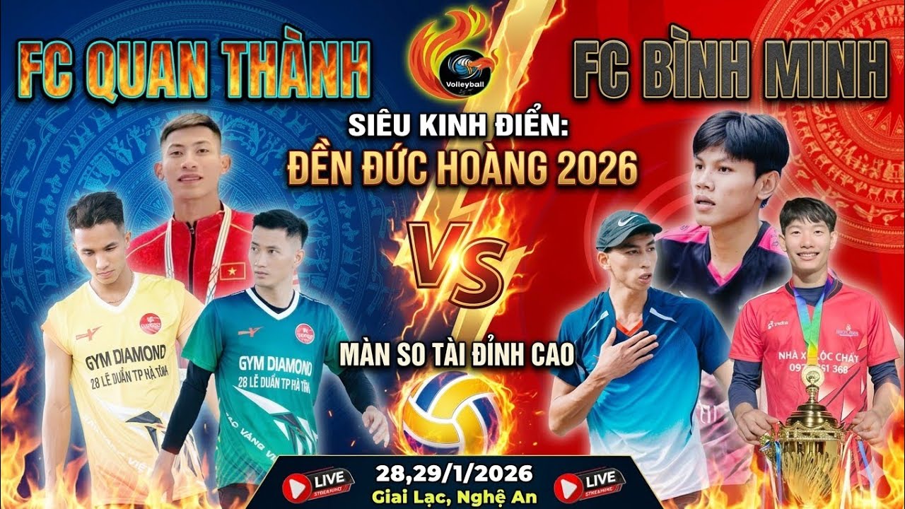 🔴 TRỰC TIẾP : QUAN THÀNH ( Tuấn Khỉ , Công Phi , T Tuấn ) vs BÌNH MINH ( Thanh Chương , Hào Sữa )