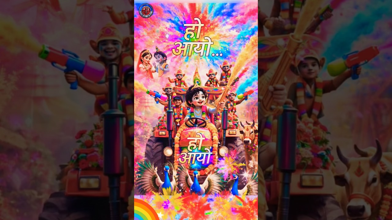 Holi Status| Happy holi 🫟 | Radha Krishna Holi 2026।#holispecial #cute #Krishna #shorts