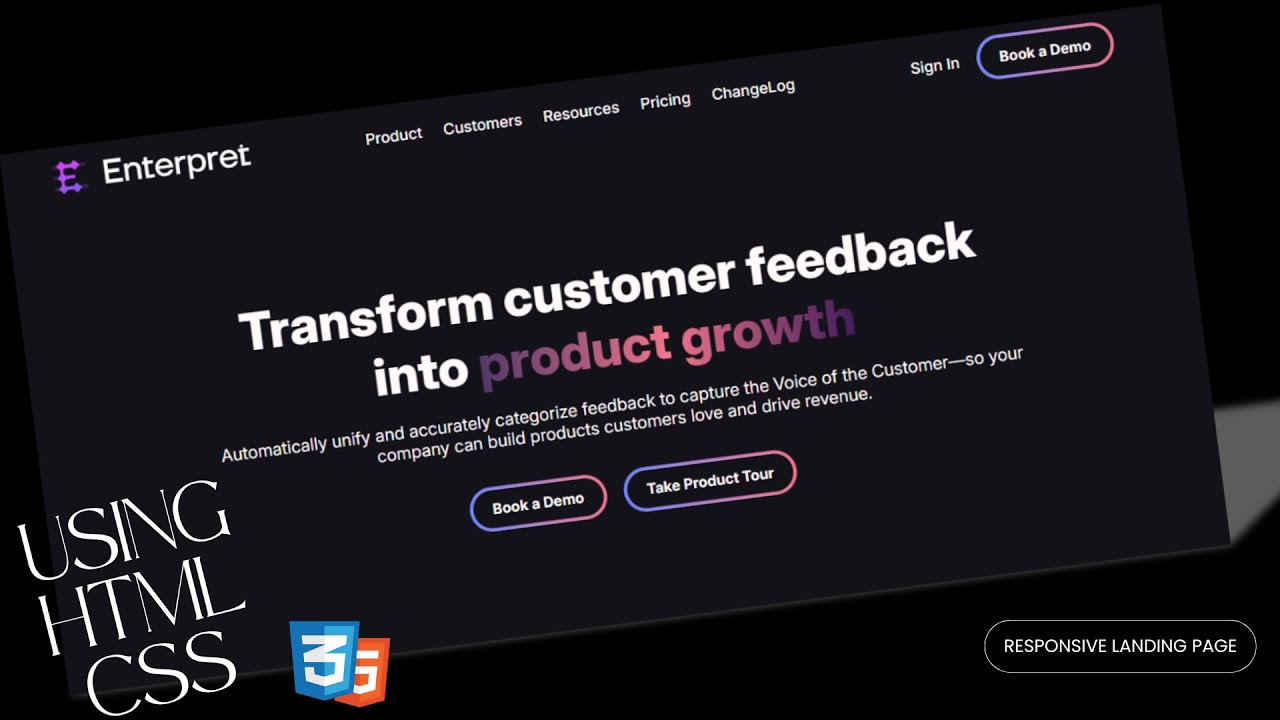 Step-by-Step Guide: Build a Modern Responsive Landing Page Using HTML & CSS in 2025 | Upgrade Skill
