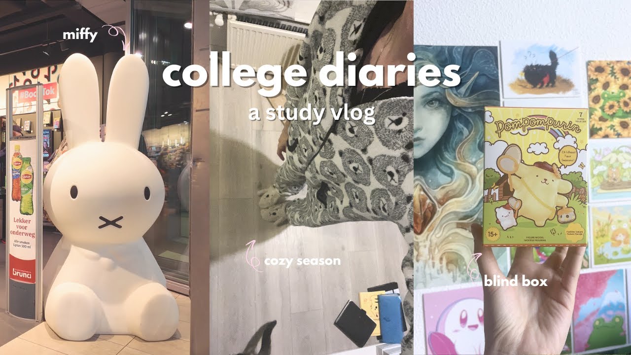 productive study vlog: classes, miniso sanrio haul, starting a small business and art!