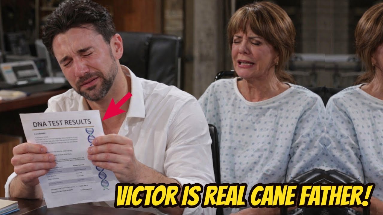 Y&R Cane holds the DNA results in his hand - Jill reveals that Victor is Cane's biological father