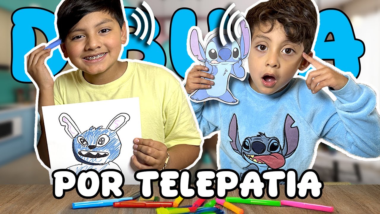 DIBUJANDO POR TELEPATIA en FAMILIA | Family Juega