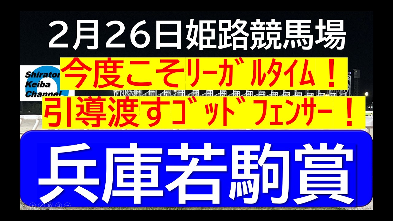 【競馬予想】兵庫若駒賞～２０２６年２月２６日 姫路競馬場 ：２－６９