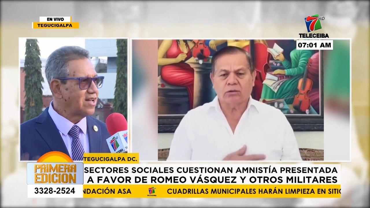 Sectores sociales cuestionan amnistía presentada a favor de Romeo Vásquez y otros exgenerales