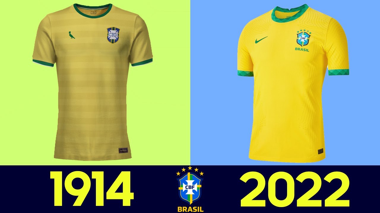 Evoluția truselor echipei naționale a Braziliei | Toate tricourile din Brazilia din istorie 2022