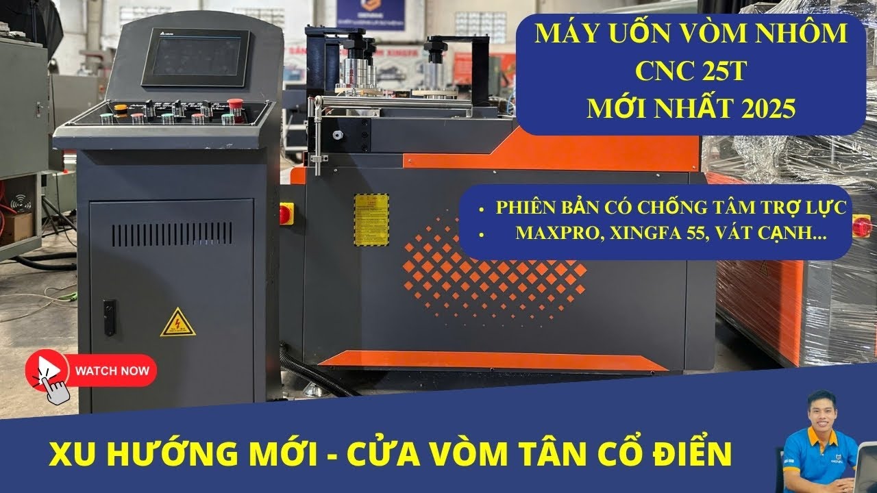 MÁY UỐN VÒM NHÔM CNC 25T PHIÊN BẢN MỚI NHẤT | ĐÁP ỨNG XU HƯỚNG CỬA VÒM NHÔM HIỆN ĐẠI | MÁY UỐN NHÔM.