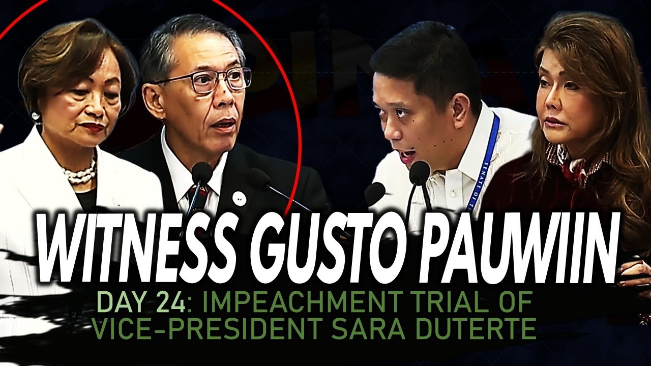 Day 24: VP Sara Duterte Impeachment (Part 1) Surprise Witness Kinuwestyon sa Impeachment Trial
