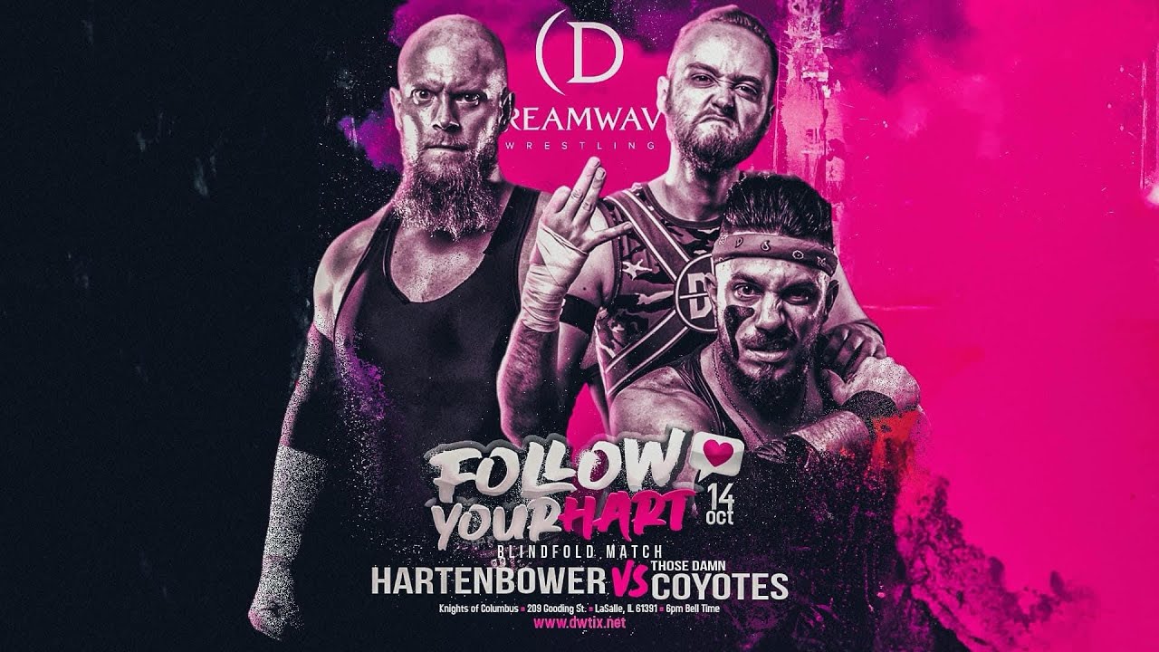 2 vs 1 Blindfold Match - First Time Ever - Hartenbower vs TDC - Dreamwave Wrestling 10/14/23