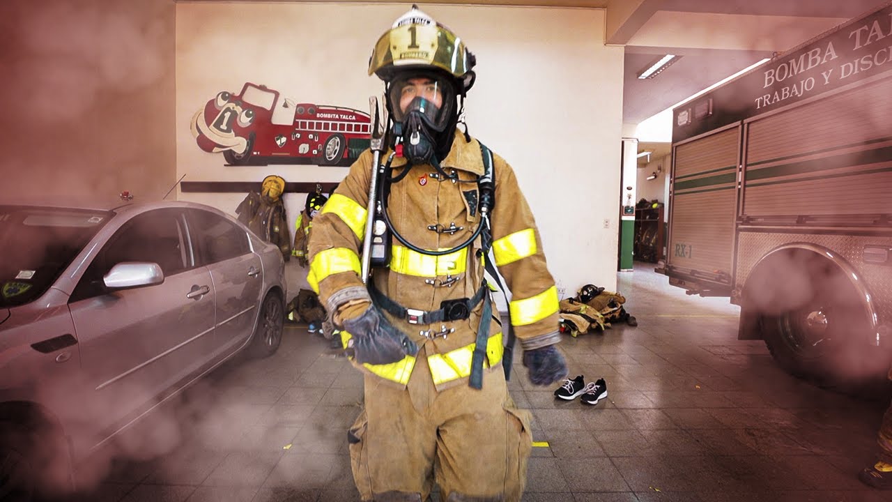 ASÍ ES LA VIDA DE UN BOMBERO CHILENO