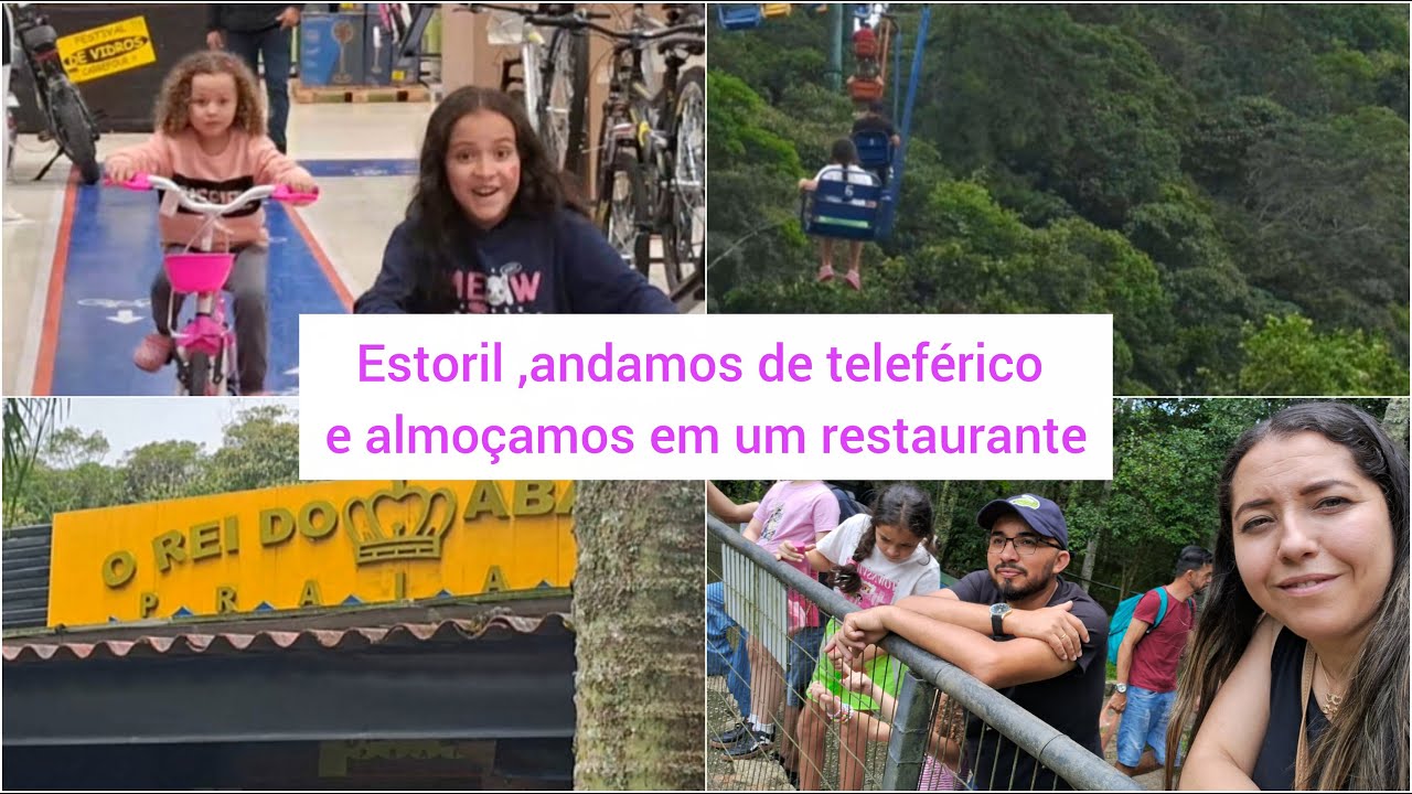 Estoril,andamos de teleférico e almoçamos fora.