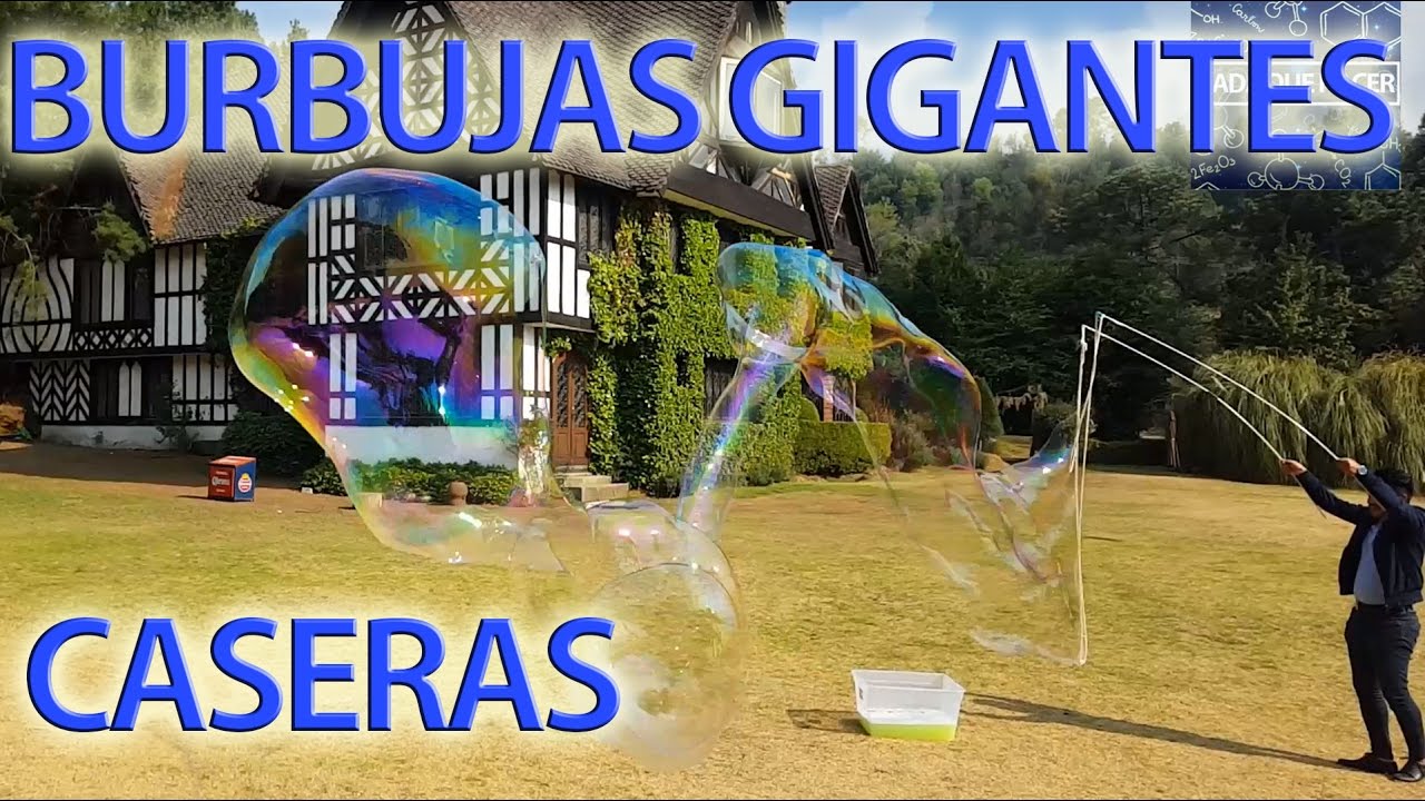 Como hacer Burbujas Gigantes Pompas caseras super fácil! |NQUEH