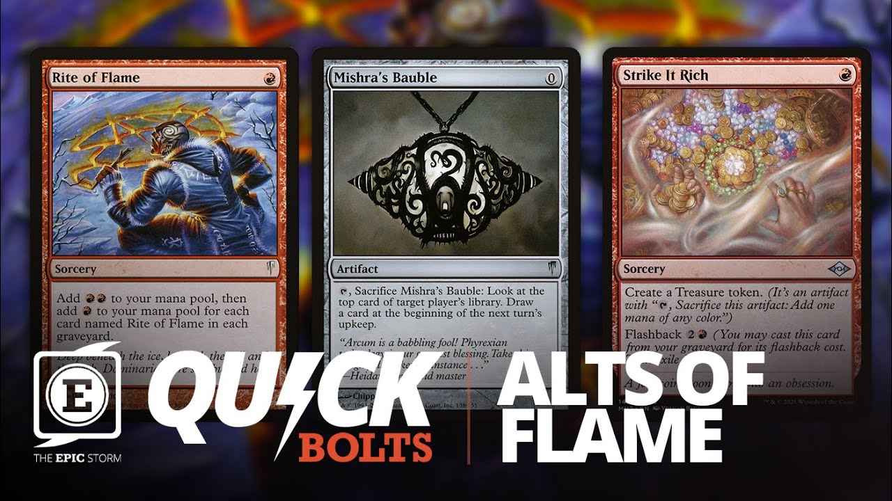 Rite of Flame alternatives &mdash; Where did Mishra's Bauble & Strike it Rich go? | Quick Bolts - 10/09/21