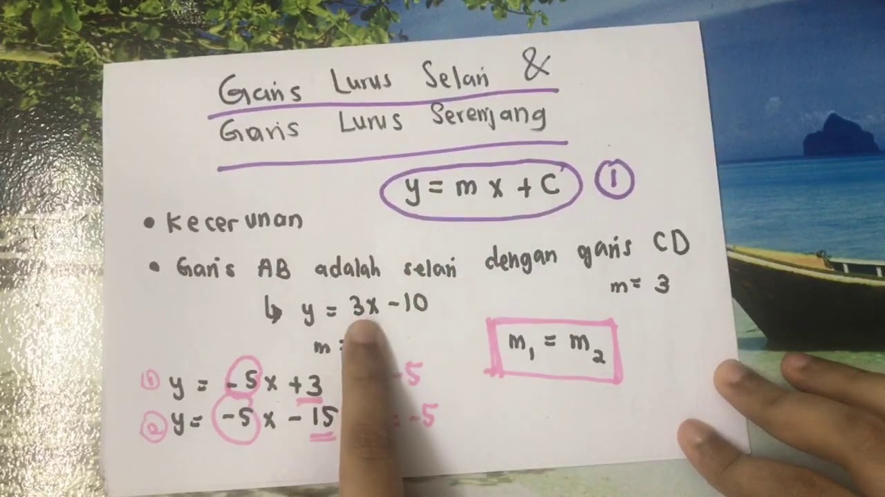Geometri Koordinat : Konsep Asas Garis Lurus Selari (Parallel Lines) + 2 soalan mudah