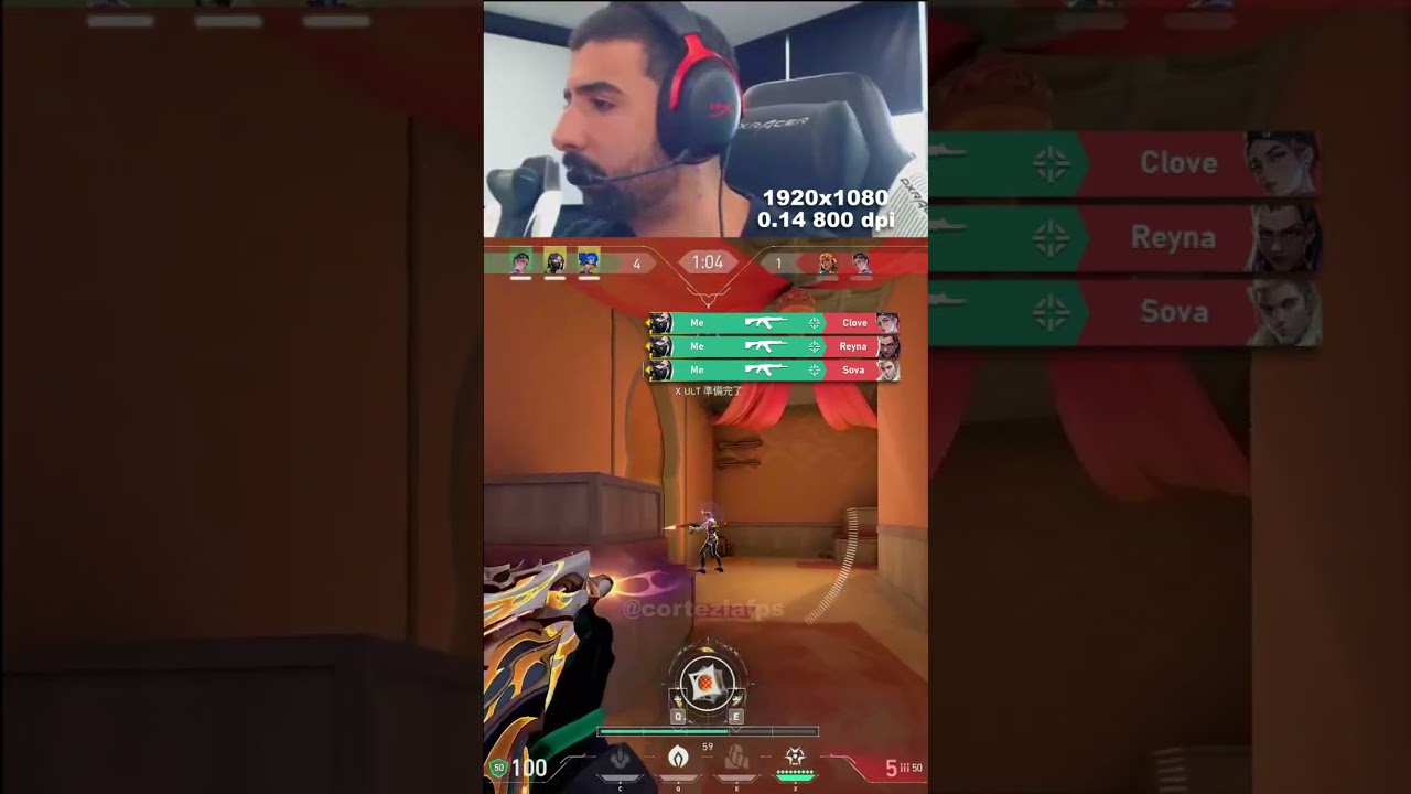 Essa vandal ta pegando, roubada com 0.14 de sensi #valorantclips