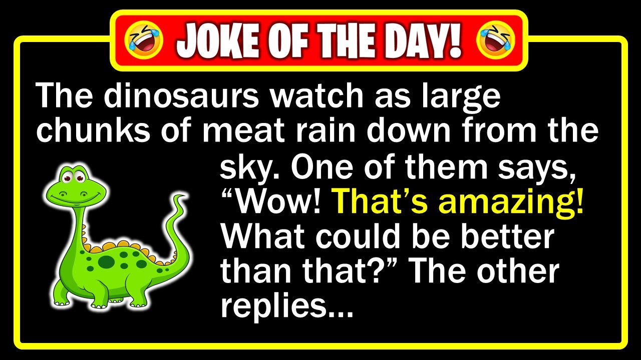 🤣 BEST JOKE OF THE DAY! - 3 dinosaurs, a genie, and one meaty wish gone wrong... | Funny Dad Jokes