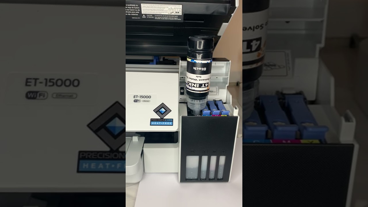 Refilling Epson EcoTank with Eco Solvent Water Base Ink from 4TInk