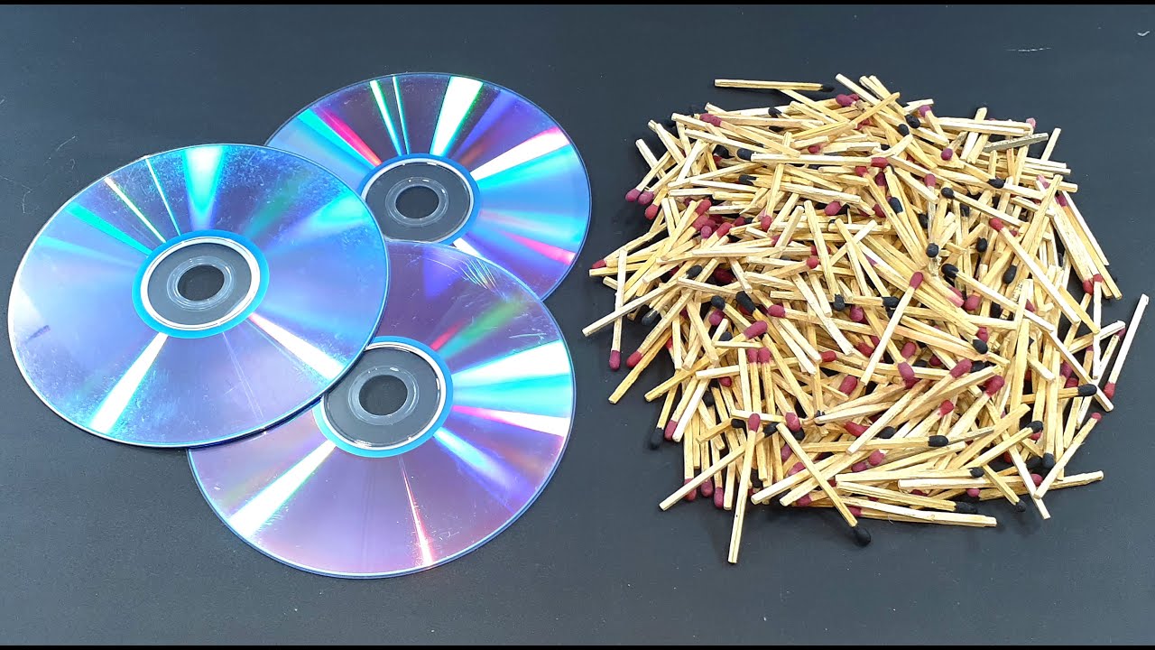 BEAUTIFUL CRAFTING OUT OF MATCHSTICK & OLD CD DISC | AMAZING CRAFT IDEA