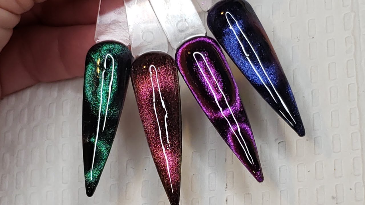 Cat eye gel polish nail design | 9D magnetic gel nail polish