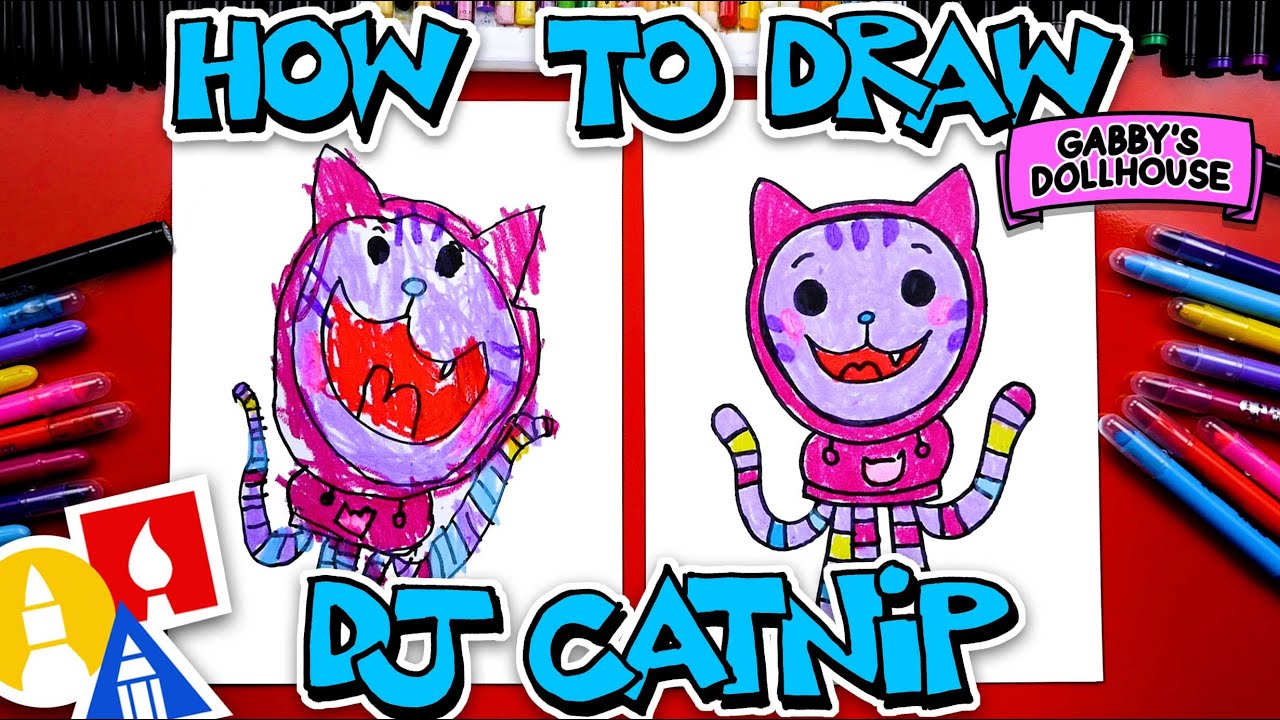 How To Draw DJ Catnip From Gabby's Dollhouse