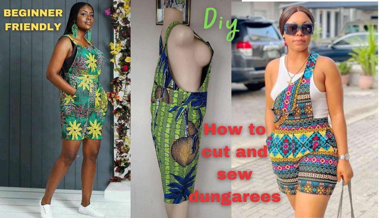 HOW TO CUT AND SEW DUNGAREES/PINAFORE TROUSER MAKING/EASY CUTTINGAND SEWING/PATTERN DRAFTING/DIY