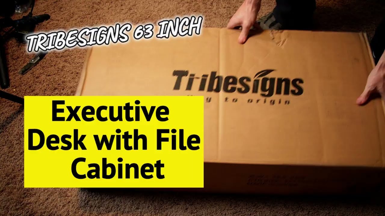 Best Desk for Working From Home [Tribesigns 63 Inch Executive Desk with File Cabinet]
