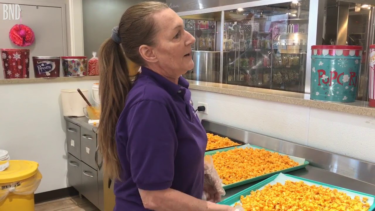 Here's cheddar popcorn is made at Abe's Gourmet Popcorn