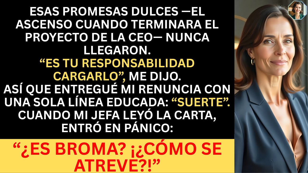 La CEO Rompió Su Promesa de Ascenso — Renuncié y Vi el Caos Desatarse