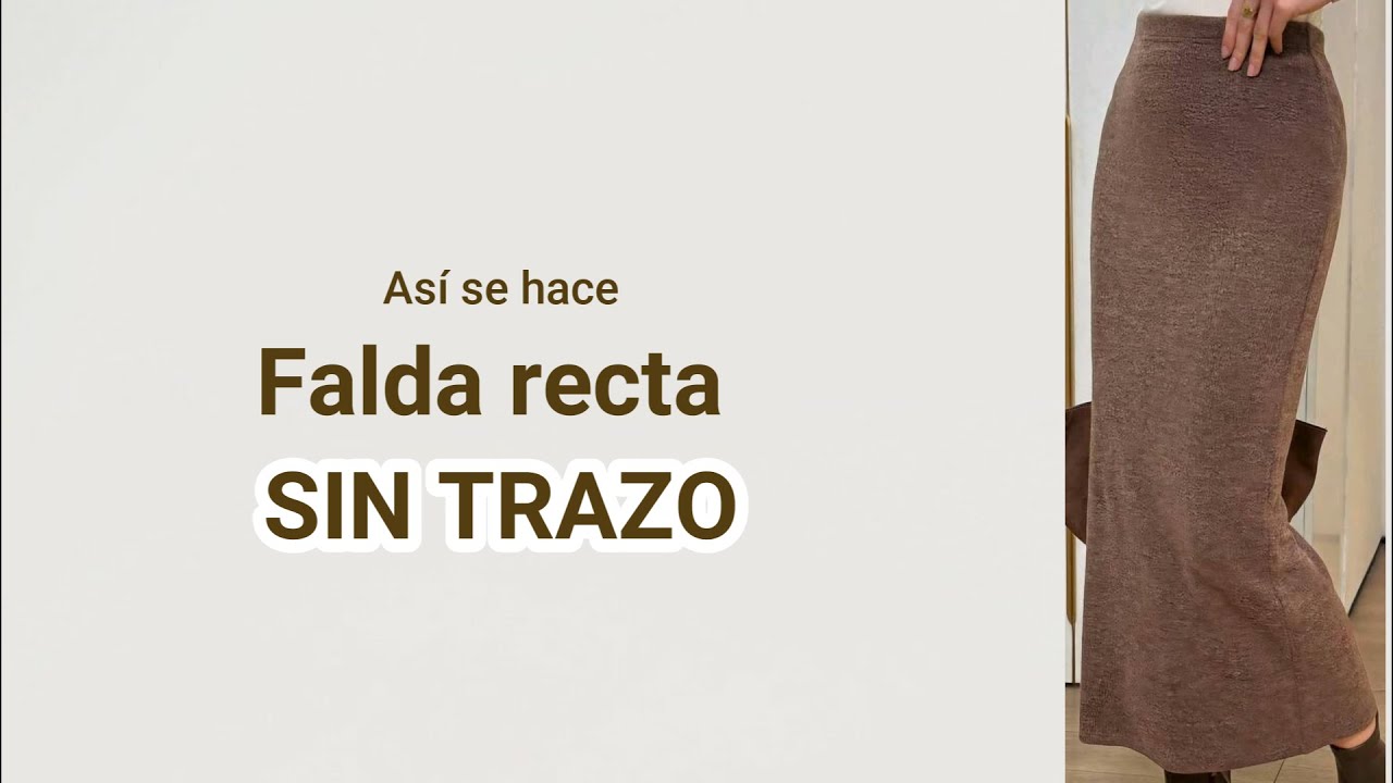 Cómo hacer una falda  | recta | SIN PATRONAJE